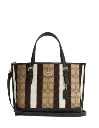 Coach Mollie Tote 25 In Signature Jacquard With Stripes