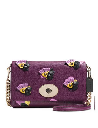 Chic Bags For Office Professionals And Urban Dwellers Coach Crosstown Crossbody in Floral Applique Leather Shoulder Bags, Crossbody Bags, And More On Sale