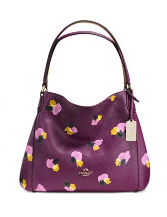 Bags For Free-Spirited And Artistic Styles Coach Edie Shoulder Bag 31 in Floral Print Leather Designer-Inspired Bags At Reduced Prices