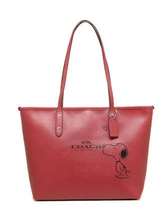 Bags With Tsa-Approved Features Coach X Peanuts Snoopy City Zip Tote Trendy Backpacks With Big Discounts