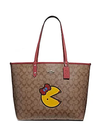 Unbeatable Deals Coach Reversible City Tote in Signature Canvas with Ms Pac Man Designer Bags At Exclusive Clearance Prices Unbeatable Deals Coach Reversible City Tote in Signature Canvas with Ms Pac Man Designer Bags At Exclusive Clearance Prices