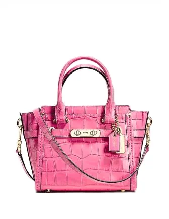 Insane Discount Onslaught Coach Swagger 21 In Exotic Croc Embossed Leather Classic And Modern Handbags Now More Affordable