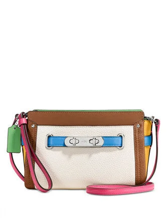 Boutique Styles Coach Swagger Wristlet In Rainbow Colorblock Leather Chic Bags, Shop Now Boutique Styles Coach Swagger Wristlet In Rainbow Colorblock Leather Chic Bags, Shop Now