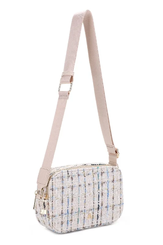 FC20640 Graciela Tweed Double Zip Crossbody Bag Unmissable Deals On Trendy Handbags