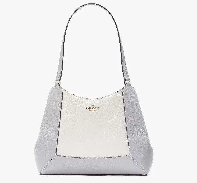 Kate Spade Lena Colorblock Triple Compartment Shoulder In Mountain Grey Multi Premium Quality Bags, Budget Prices