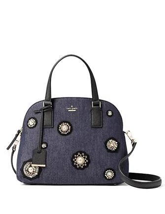 Flash Sale On Premium Bags Kate Spade New York Cameron Street Embellished Denim Lottie Satchel Timeless Handbags At Reduced Prices Flash Sale On Premium Bags Kate Spade New York Cameron Street Embellished Denim Lottie Satchel Timeless Handbags At Reduced Prices