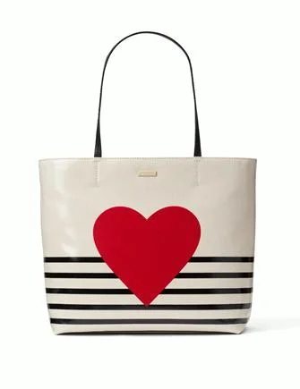 Limited Styles Kate Spade New York Yours Truly Heart Stripe Hallie Tote Must-Have Bags With Big Savings Limited Styles Kate Spade New York Yours Truly Heart Stripe Hallie Tote Must-Have Bags With Big Savings