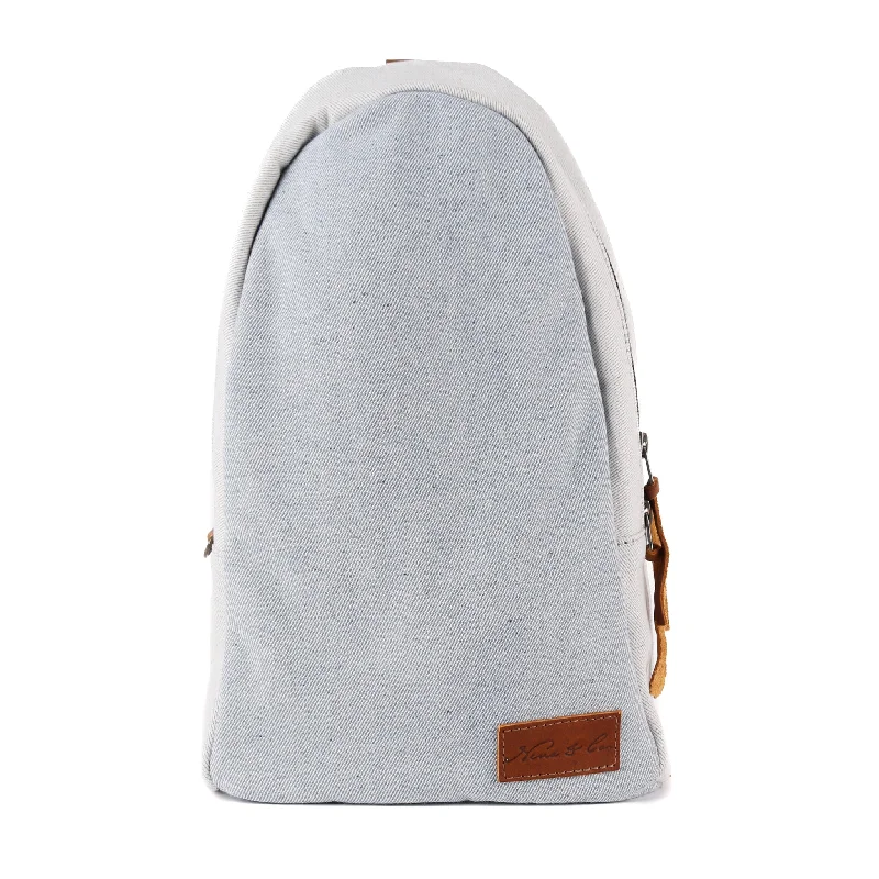 LARGE CROSSBODY SLING - DENIM - CAFE Fashionable Bags With Special Seasonal Offers