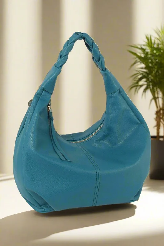 LMS212-Z Braid Handle Hobo Bag/Crossbody Seasonal Sale On Trendy Handbags