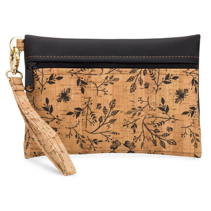 BE READY | Small Wristlet | Floral Print + Faux Leather Your Perfect Bag At The Perfect Price BE READY | Small Wristlet | Floral Print + Faux Leather Your Perfect Bag At The Perfect Price