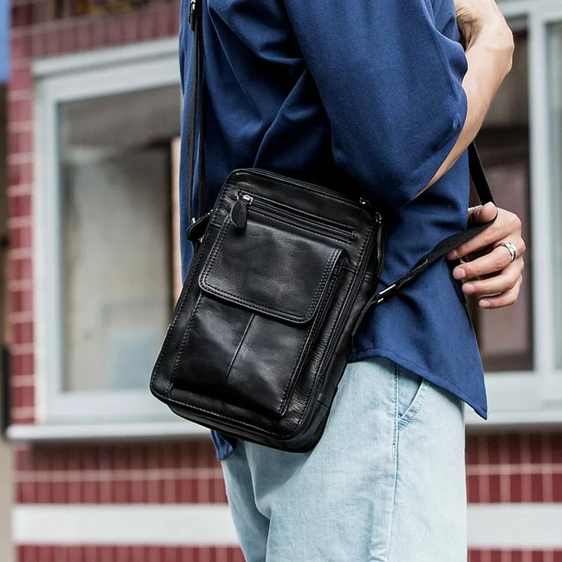 Black Casual Leather Mens Vertical Side Bag Black Messenger Bags Postman Bag Courier Bag for Men Premium Bags At Special Prices Black Casual Leather Mens Vertical Side Bag Black Messenger Bags Postman Bag Courier Bag for Men Premium Bags At Special Prices