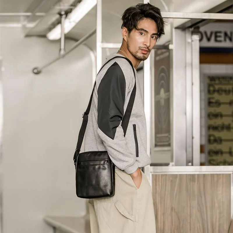 Black Cool Leather Mens Vertical Mini Courier Bag Postman Bag Black Messenger Bags Side Bag for Men Timeless Handbags, Flash Sale Black Cool Leather Mens Vertical Mini Courier Bag Postman Bag Black Messenger Bags Side Bag for Men Timeless Handbags, Flash Sale