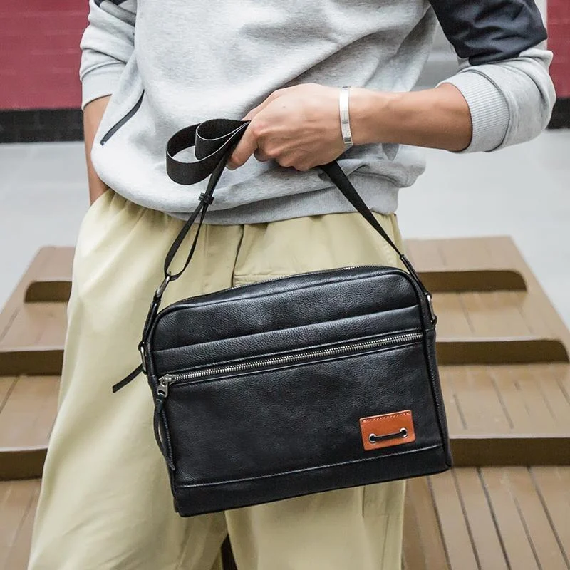 Black Fashion Leather Mens 10 inches Side Bag Black Courier Bag Messenger Bags for Men Exclusive Discounts On Stylish Handbags Black Fashion Leather Mens 10 inches Side Bag Black Courier Bag Messenger Bags for Men Exclusive Discounts On Stylish Handbags