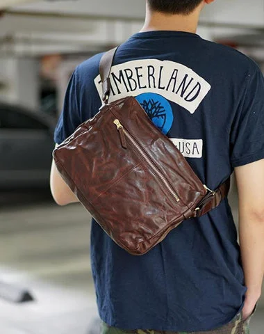 Handmade Black Wrinkled Leather Men Postman Bag Coffee Cool Courier Bag Messenger Bag One Shoulder Backpack For Men Designer-Inspired Bags At Reduced Prices Handmade Black Wrinkled Leather Men Postman Bag Coffee Cool Courier Bag Messenger Bag One Shoulder Backpack For Men Designer-Inspired Bags At Reduced Prices