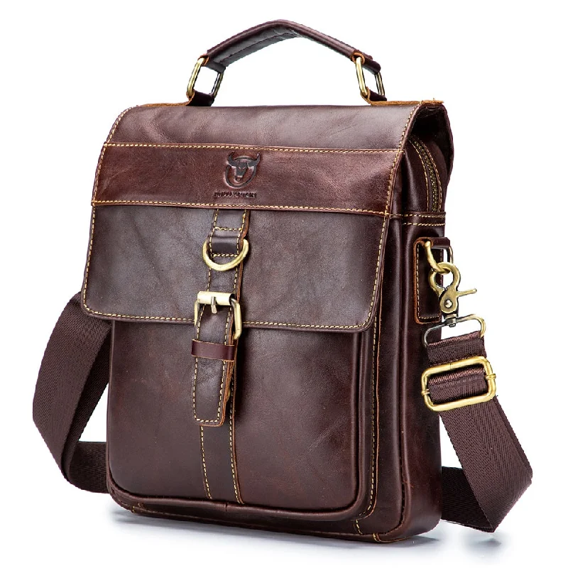 BULLCAPTAIN Men Genuine Leather Shoulder Bag Travel Messenger Bags Handbag Briefcase The Perfect Bag Sale Is Here