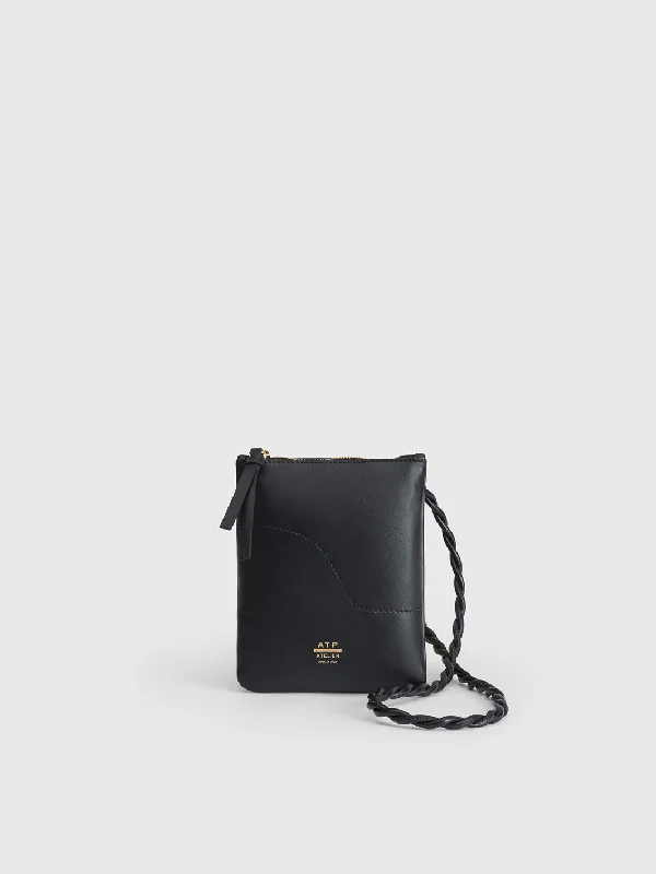 Campi Black Nappa Pouch Affordable Elegance With High-Quality Bags