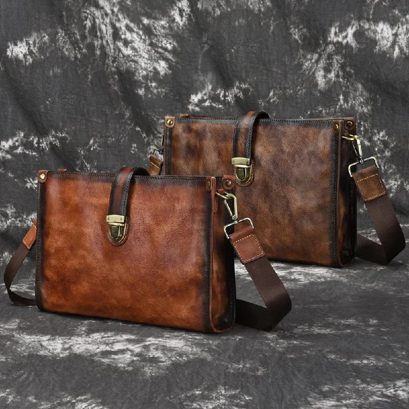 Vintage Brown Leather Men's Side Bag Messenger Bag 10'' Courier Shoulder Bag For Men Elegant Purses, Shop & Save Vintage Brown Leather Men's Side Bag Messenger Bag 10'' Courier Shoulder Bag For Men Elegant Purses, Shop & Save