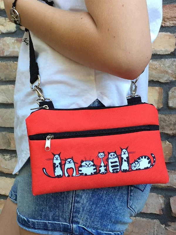 Designer Fanny Pack with Cat Family, Women Mini Cross Body Bag | Aris Bags Stylish Totes, Exclusive Savings Designer Fanny Pack with Cat Family, Women Mini Cross Body Bag | Aris Bags Stylish Totes, Exclusive Savings