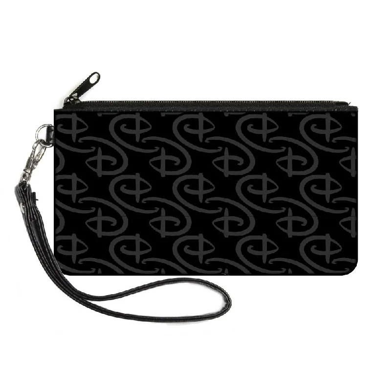Canvas Zipper Wallet - SMALL - Disney Signature D Logo Monogram Black Gray Trendy And Classic Bags Now At Unbeatable Discounts Canvas Zipper Wallet - SMALL - Disney Signature D Logo Monogram Black Gray Trendy And Classic Bags Now At Unbeatable Discounts
