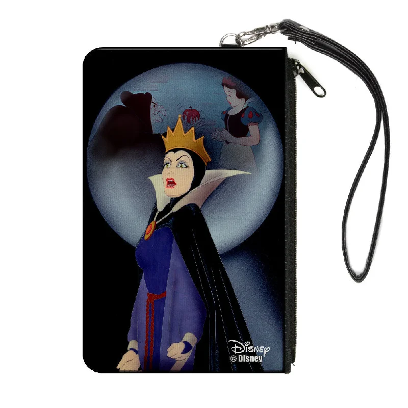 Canvas Zipper Wallet - SMALL - Snow White Evil Queen Old Hag & Snow White Apple Scene Statement Bags, Shop Today
