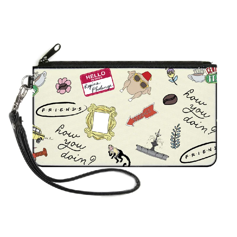 Canvas Zipper Wallet - SMALL - FRIENDS Show Icons Collage White Best-Selling Bags Now At Exclusive Promotional Prices Canvas Zipper Wallet - SMALL - FRIENDS Show Icons Collage White Best-Selling Bags Now At Exclusive Promotional Prices