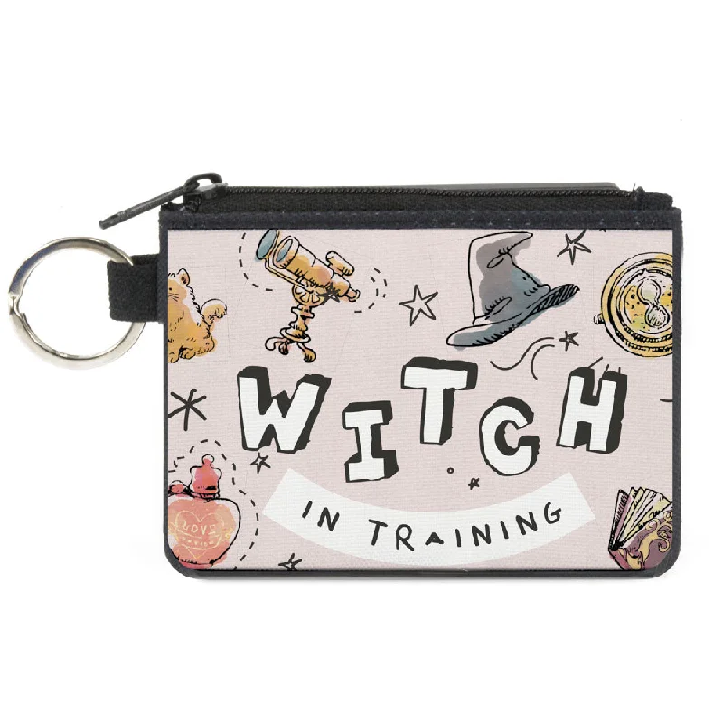 Canvas Zipper Wallet - MINI X-SMALL - Harry Potter WITCH IN TRAINING Collage Light Pink Your Perfect Bag At The Perfect Price