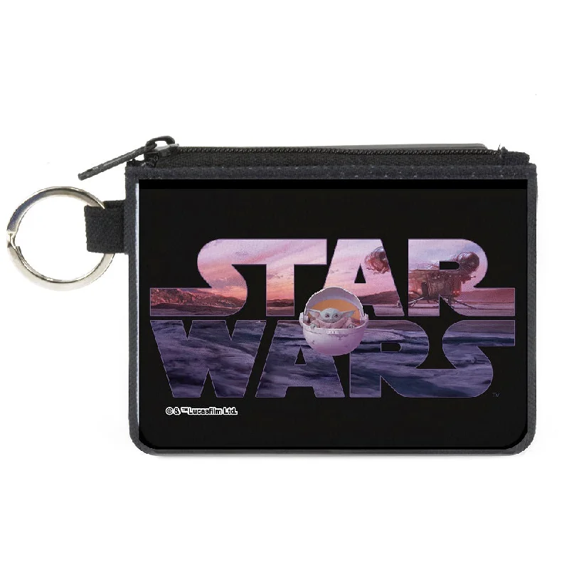 Canvas Zipper Wallet - MINI X-SMALL - STAR WARS The Child Pod Pose Black Vivid Landscape Shop Timeless And Trendy Bags At Limited-Time Discounts