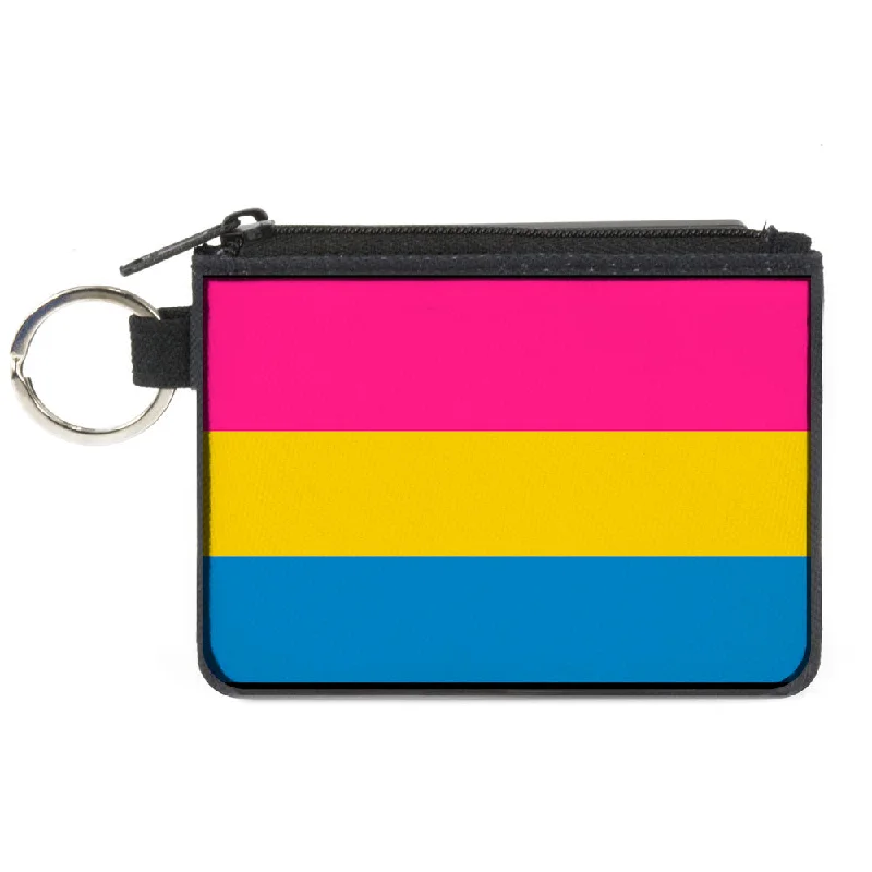 Canvas Zipper Wallet - MINI X-SMALL - Flag Pansexual Pink Yellow Blue The Best Handbag Deals Are Available Now