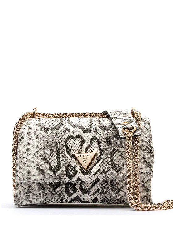 Guess Deesa Mini Faux Snake Print Crossbody Bag, Natural Everyday Bags, Budget-Friendly Guess Deesa Mini Faux Snake Print Crossbody Bag, Natural Everyday Bags, Budget-Friendly