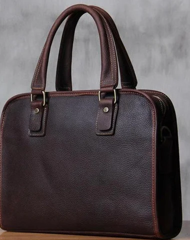 Genuine Leather Mens Coffee Briefcase Shoulder Bag Work Bag Laptop Bag Business Bag for Men Premium Bags At Special Prices Genuine Leather Mens Coffee Briefcase Shoulder Bag Work Bag Laptop Bag Business Bag for Men Premium Bags At Special Prices
