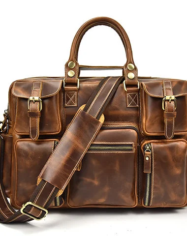 Genuine Leather Mens Vintage Brown Cool Weekender Bag Large Travel Bag Briefcase for men Fashion-Forward Bags At Limited-Time Offers Genuine Leather Mens Vintage Brown Cool Weekender Bag Large Travel Bag Briefcase for men Fashion-Forward Bags At Limited-Time Offers