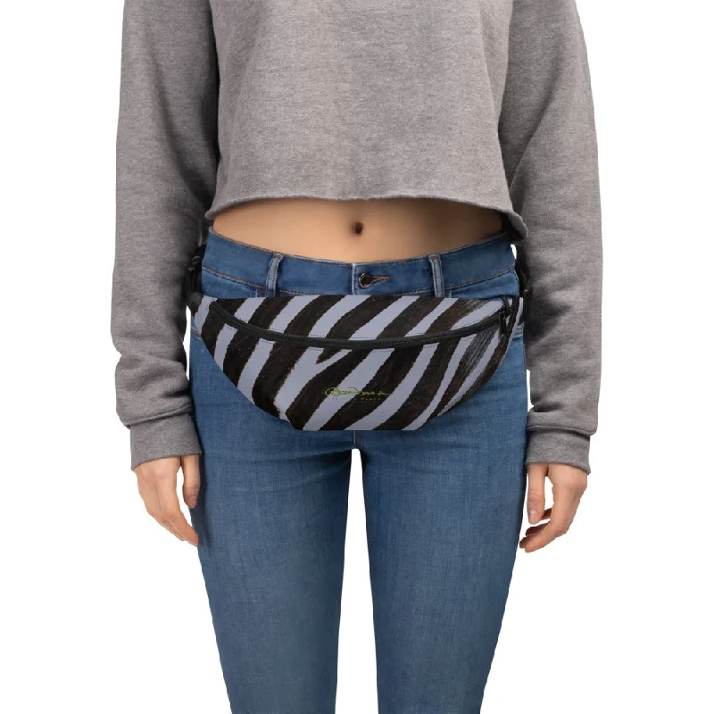 Grey Zebra Fanny Pack Classic Totes At Unbeatable Deals