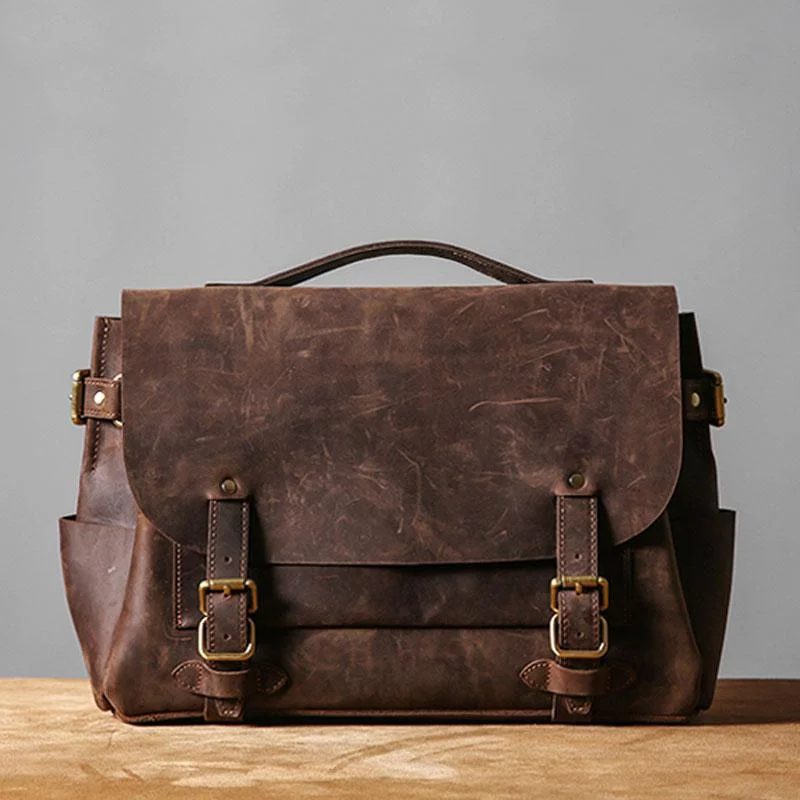 Handmade Leather Mens Cool Messenger Bag Briefcase Work Bag Business Bag Laptop Bag for men Everyday Bags, Budget-Friendly Handmade Leather Mens Cool Messenger Bag Briefcase Work Bag Business Bag Laptop Bag for men Everyday Bags, Budget-Friendly