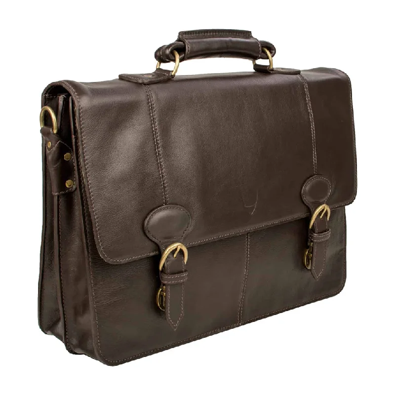Hidesign 'Parker 3' Briefcase - Brown Luxury Handbags, Budget-Friendly
