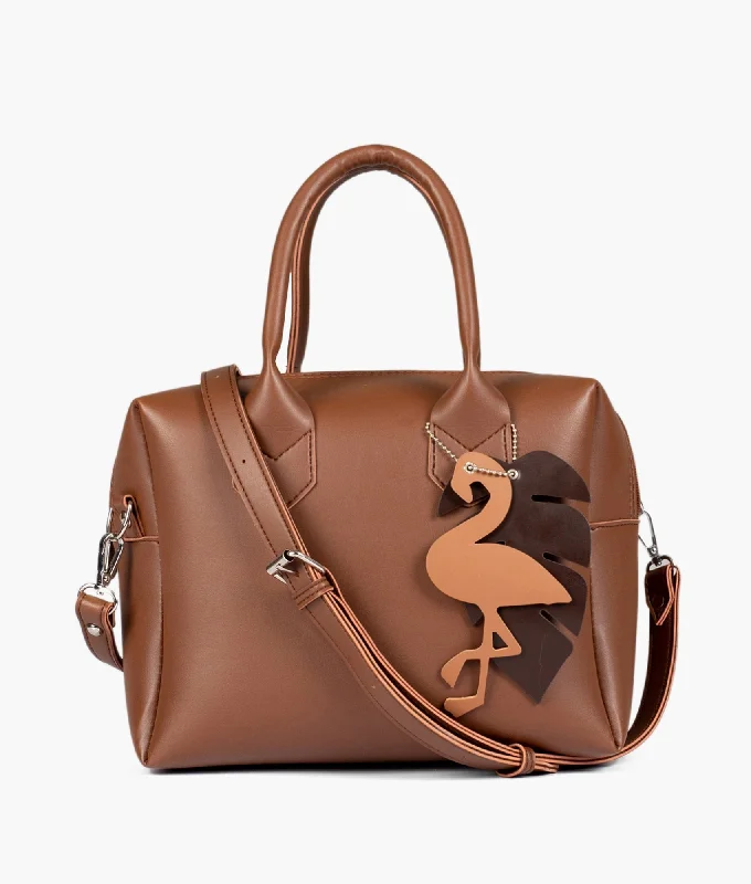 Horse brown mini bowling bag Stylish Handbags At Unbeatable Discounts