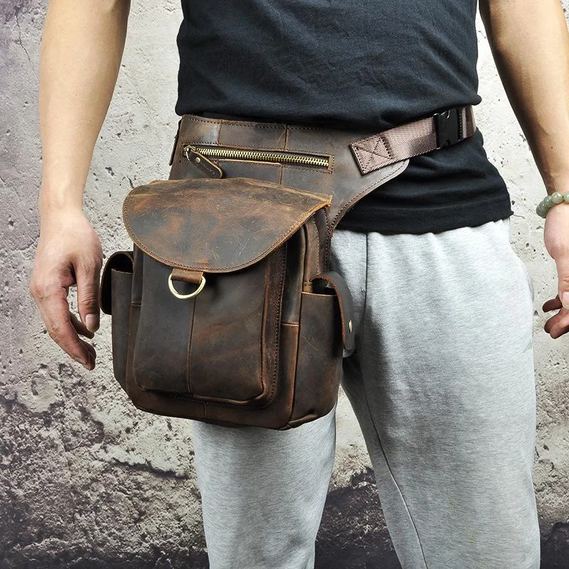 Leather Drop Leg Bag Belt Pouch Mens Waist Bag Shoulder Bag for Men Best Handbag Sale Of The Season Leather Drop Leg Bag Belt Pouch Mens Waist Bag Shoulder Bag for Men Best Handbag Sale Of The Season