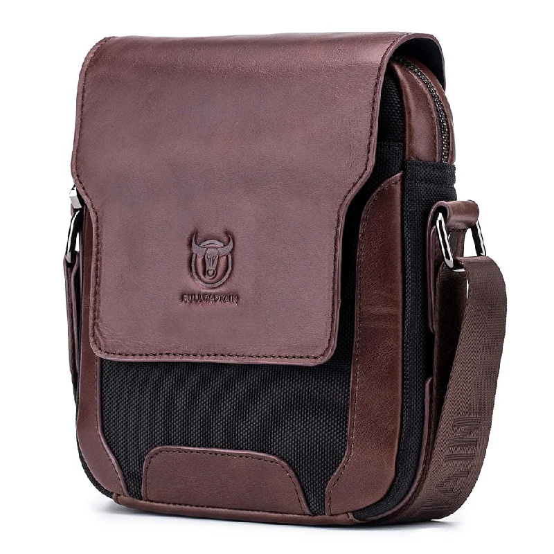 BULLCAPTAIN Leather Men Bag Small Shoulder Bags Casual Messenger Bag Seasonal Sale On Trendy Handbags
