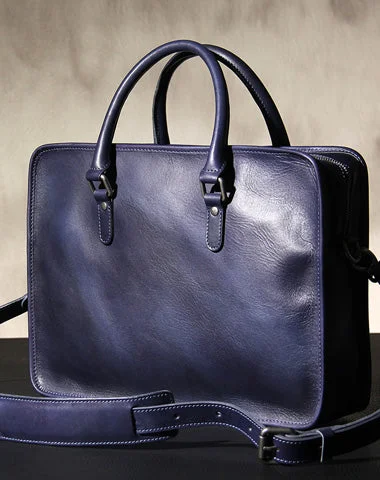 Leather Mens Blue Briefcase Shoulder Bag Handbag Work Bag Laptop Bag for Men Timeless Bags, Flash Sale Leather Mens Blue Briefcase Shoulder Bag Handbag Work Bag Laptop Bag for Men Timeless Bags, Flash Sale