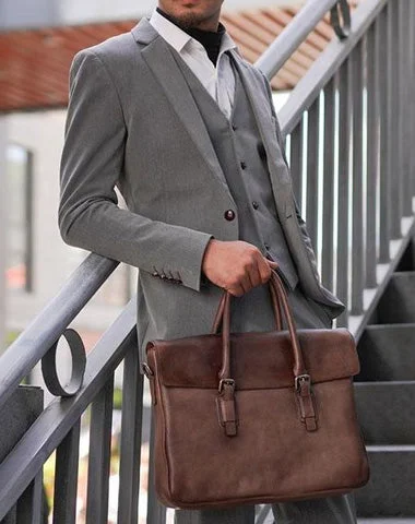 Leather Mens Brown Briefcase Handbag Shoulder Bag Work Bag Business Bag for Men Statement Bags, Shop Today Leather Mens Brown Briefcase Handbag Shoulder Bag Work Bag Business Bag for Men Statement Bags, Shop Today