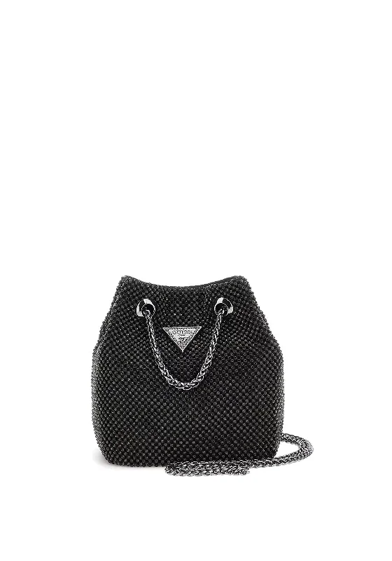 Guess Lua Rhinestone Mini Bucket Bag, Black Limited-Stock Handbag Sale For A Stylish Look Guess Lua Rhinestone Mini Bucket Bag, Black Limited-Stock Handbag Sale For A Stylish Look