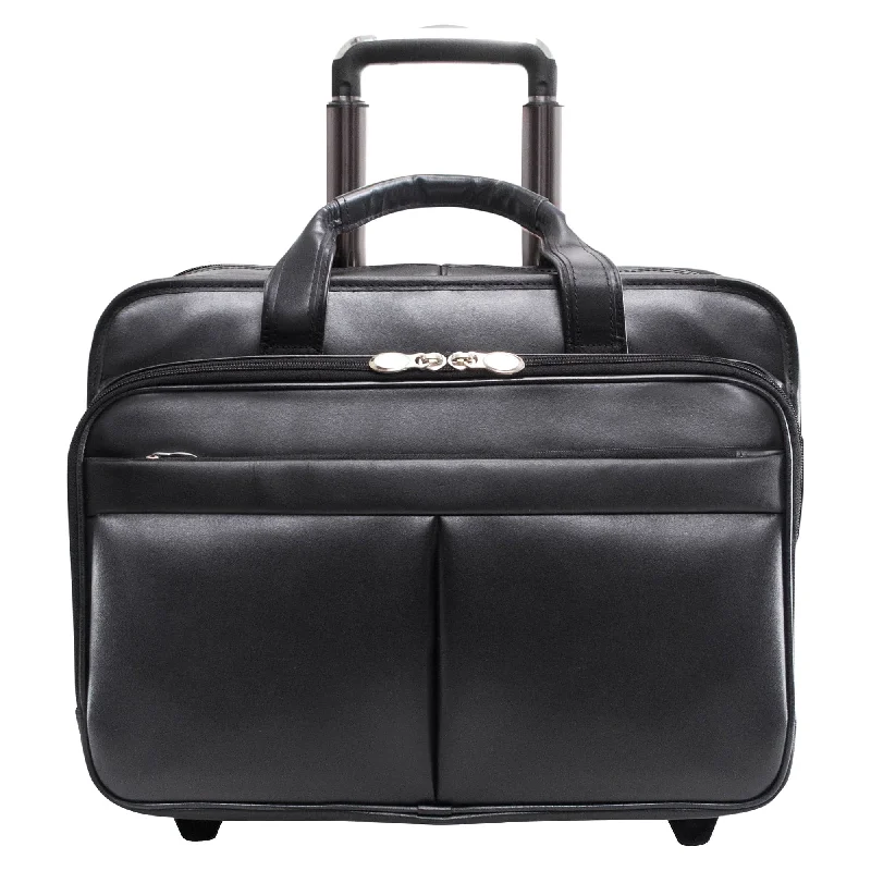 McKlein USA Bowery 15" Leather Wheeled Laptop Briefcase Fashion Bags, Huge Savings