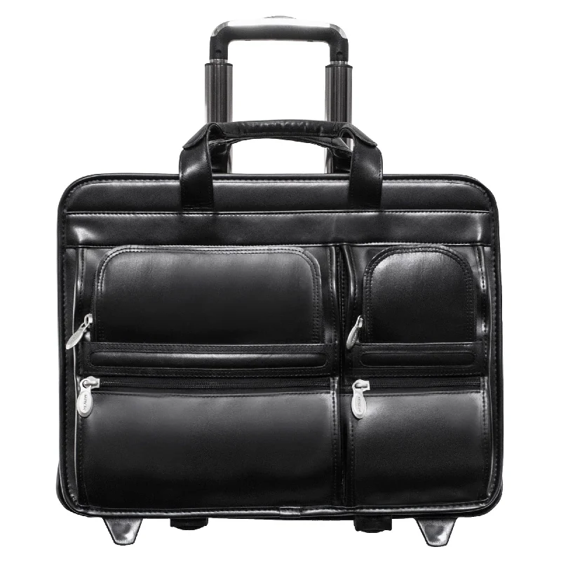 McKlein USA Clinton 17" Leather Patented Detachable -Wheeled Laptop Briefcase Everyday Bags, Budget-Friendly McKlein USA Clinton 17" Leather Patented Detachable -Wheeled Laptop Briefcase Everyday Bags, Budget-Friendly