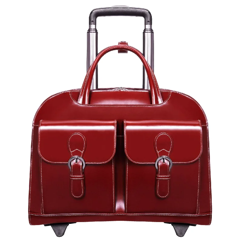 McKlein USA Davis 15" Leather Wheeled Laptop Briefcase Elegant Bags, Limited Stock Available McKlein USA Davis 15" Leather Wheeled Laptop Briefcase Elegant Bags, Limited Stock Available
