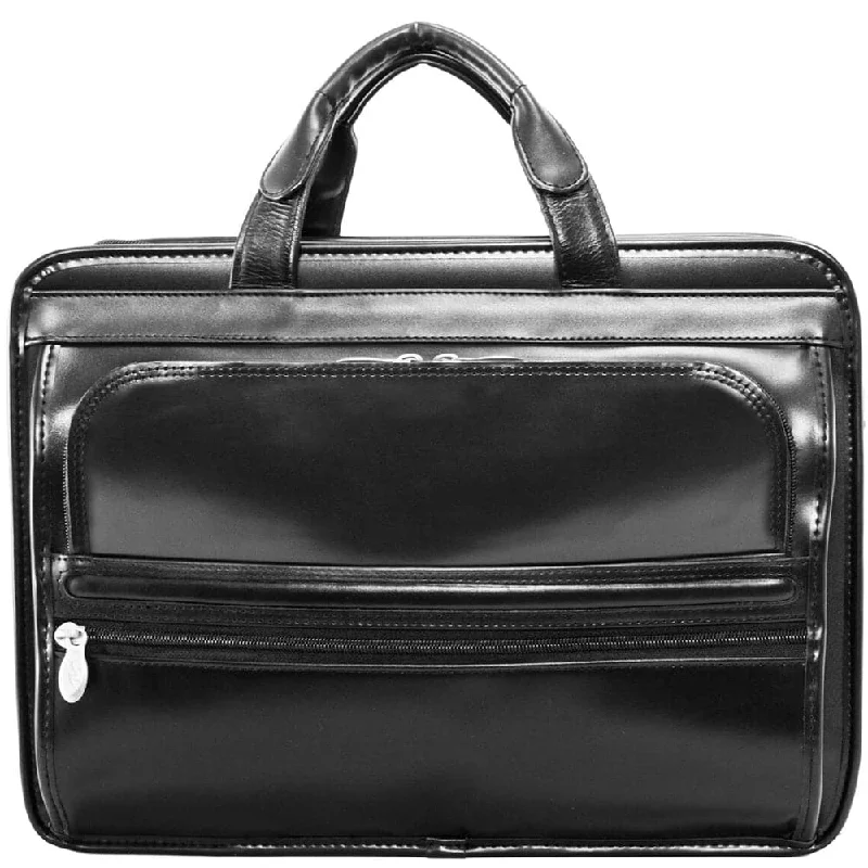 McKlein USA Elston 15" Leather Double Compartment Laptop Briefcase Timeless Bags, Flash Sale McKlein USA Elston 15" Leather Double Compartment Laptop Briefcase Timeless Bags, Flash Sale