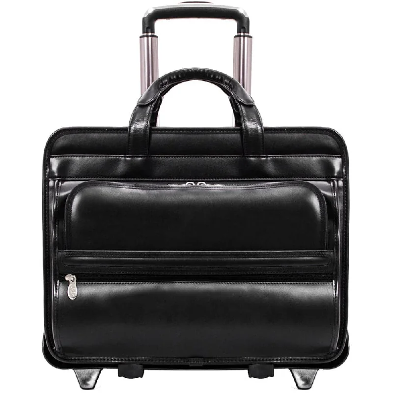 McKlein USA Franklin 17" Leather Patented Detachable Wheeled Laptop Briefcase Trendy Handbags, Limited-Time Sale McKlein USA Franklin 17" Leather Patented Detachable Wheeled Laptop Briefcase Trendy Handbags, Limited-Time Sale