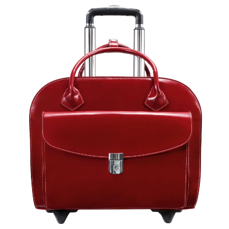 McKlein USA Granville 15" Leather Wheeled Laptop Briefcase Luxury Handbags, Budget-Friendly McKlein USA Granville 15" Leather Wheeled Laptop Briefcase Luxury Handbags, Budget-Friendly