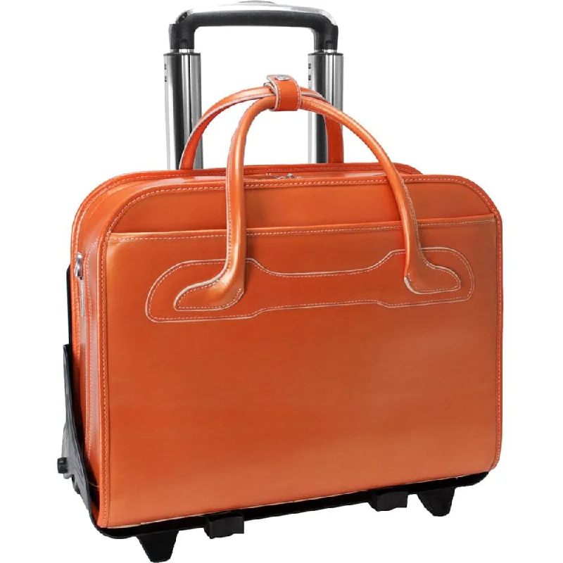 McKlein USA Willowbrook 17" Leather Patented Detachable-Wheeled Laptop Briefcase Classic And Modern Handbags Now More Affordable McKlein USA Willowbrook 17" Leather Patented Detachable-Wheeled Laptop Briefcase Classic And Modern Handbags Now More Affordable