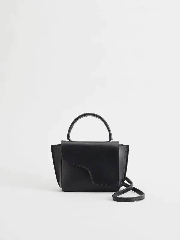 Montalcino Black Leather Mini handbag Upgrade Your Look With Our Bag Sale