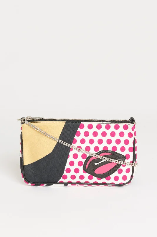 Multicolour Comic Print Preowned Shoulder Bag Trendy Backpacks, Huge Markdowns