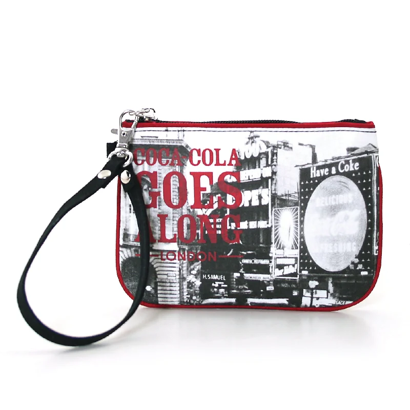 Officially Licensed Coca-Cola Nylon Wristlet - London Trendy Handbags, Limited-Time Sale